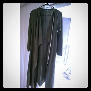 Long Green Duster Jacket size M/US 8-10